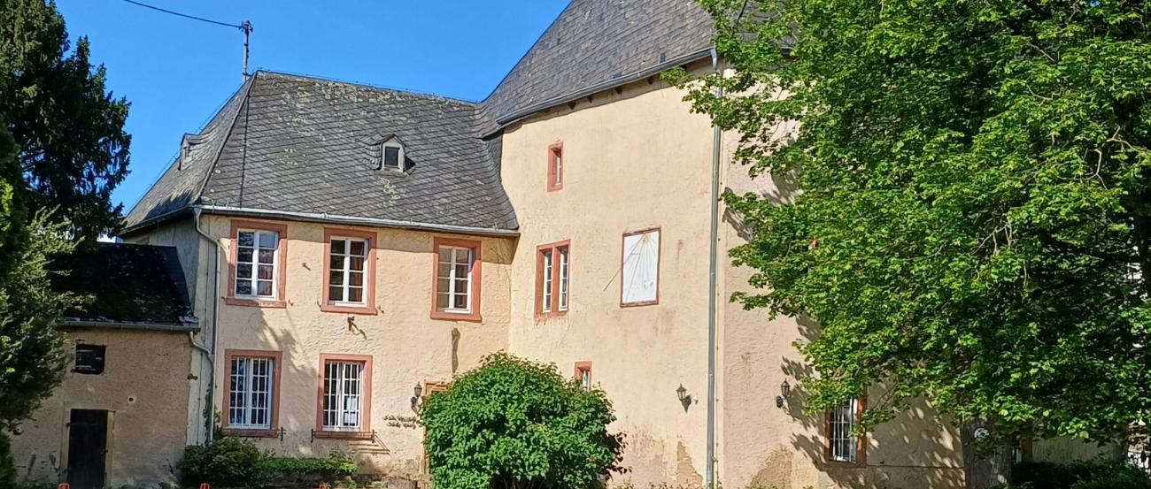 Blick auf den Innenhof der Irscher Burg