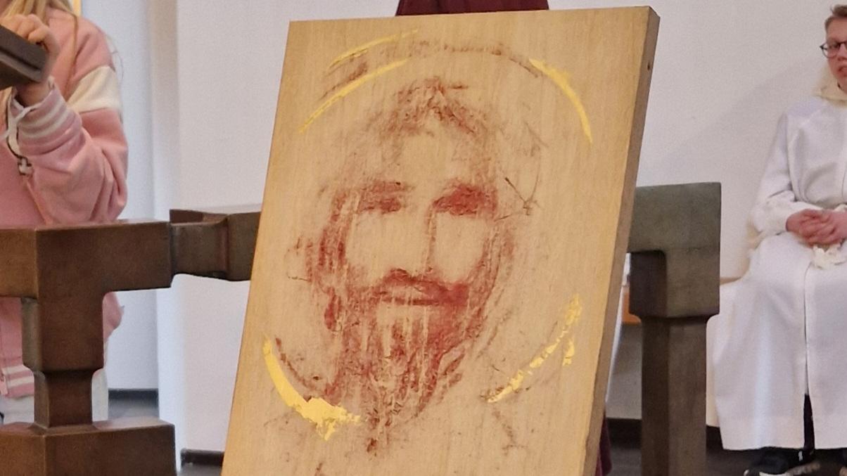 Jesus Ikone auf Holz