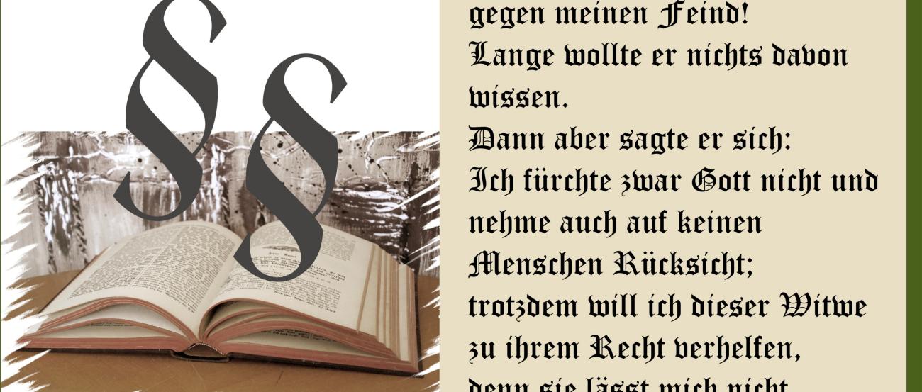 60-1-29_so-jahreskreis-lk_181-8-16_okt_by_martin_manigatterer_pfarrbriefservice (1) (c) Martin Manigatterer in Pfarrbriefservice.de Das Bild zeigt ein Buch mit Paragraphenzeichen und den Text des heutigen Evangeliums