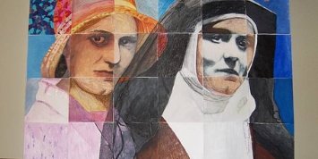 Bildcollage: Edith Stein im Habbit und Edith Stein mit Hut