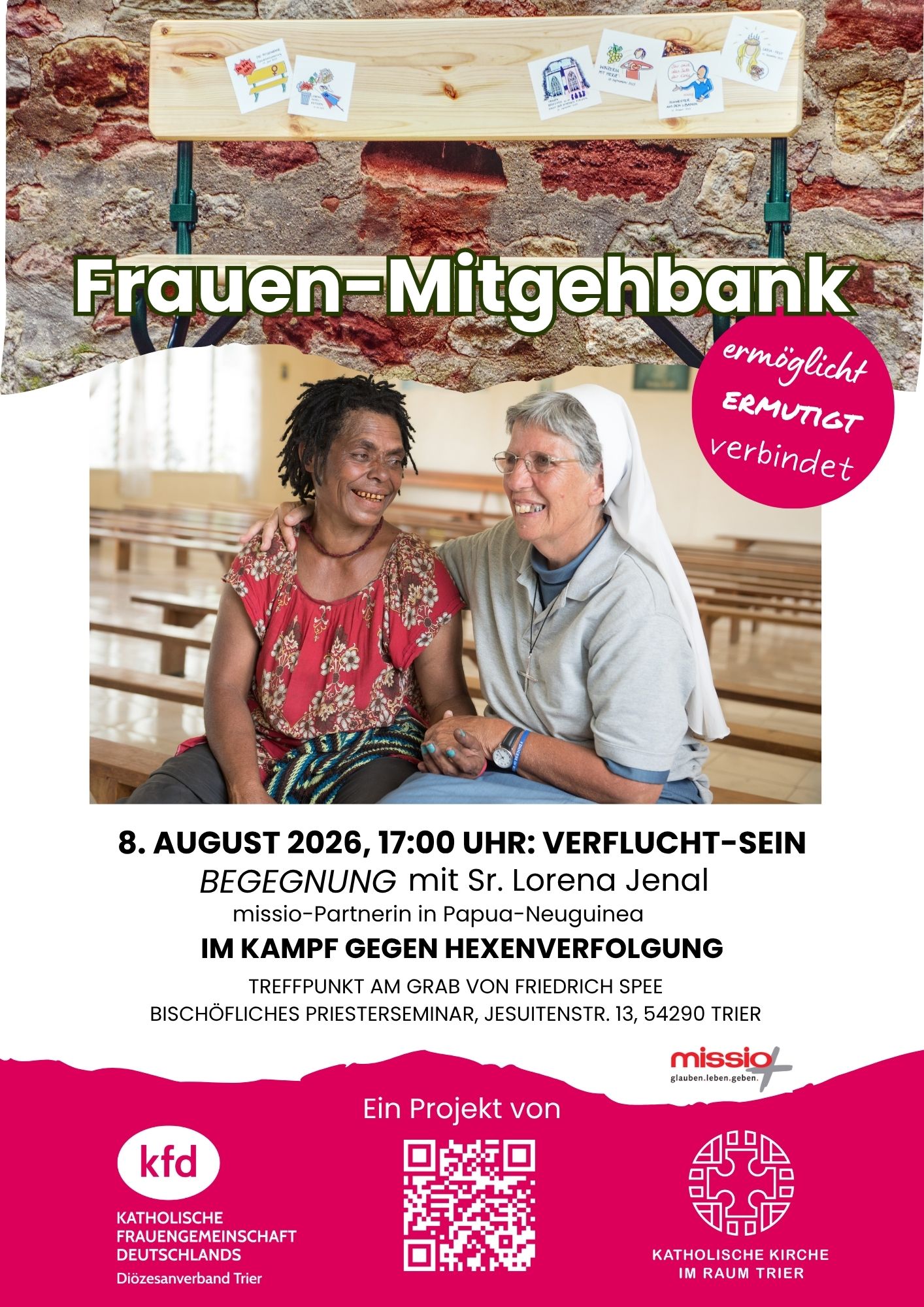 Frauen-Mitgehbank_Sr.Lorena