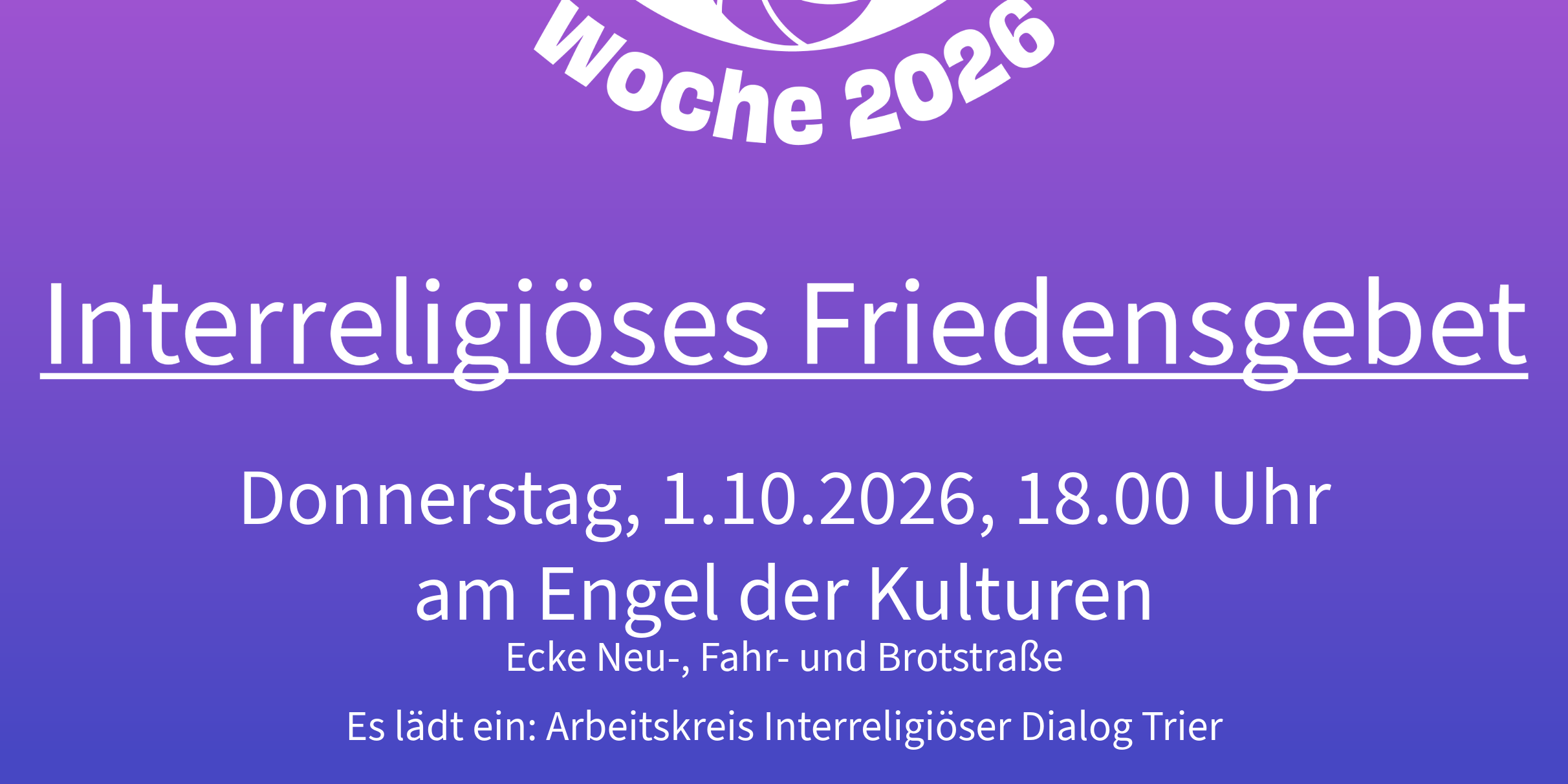 Interreligiöses Friedensgebet