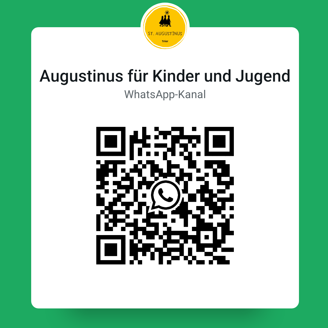QR Code zum WhatsApp Kanal für Kinder und Jugend Augustinus (c) Katharina Meyer QR Code zum WhatsApp Kanal für Kinder und Jugend Augustinus